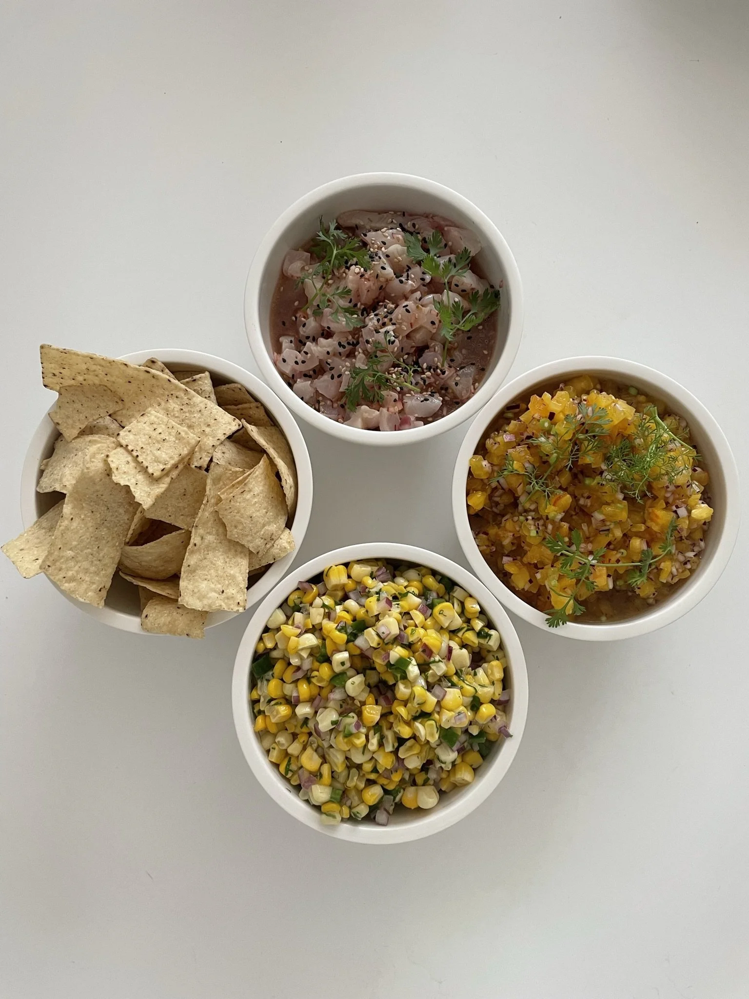 Ceviche and salsas